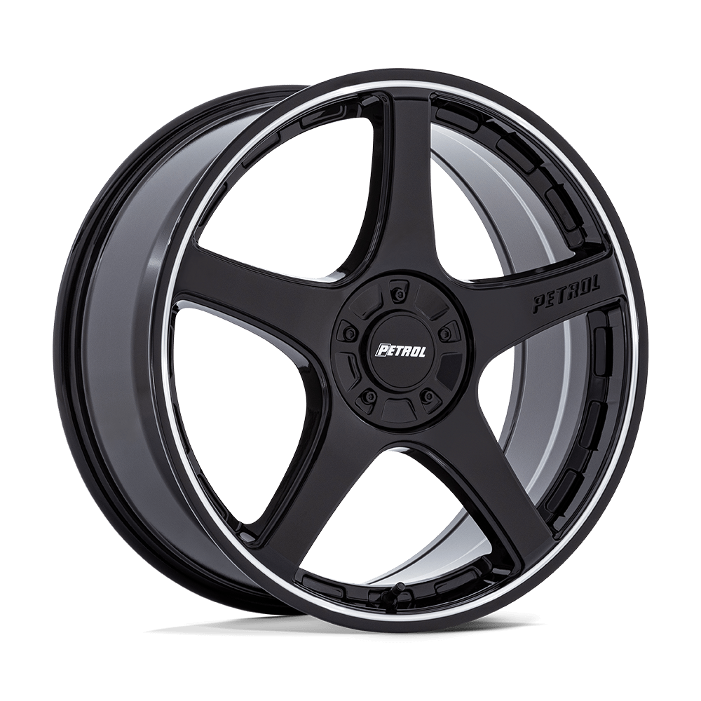 Felga aluminiowa PE003 P2E Gloss Black W/ Machined Lip PETROL