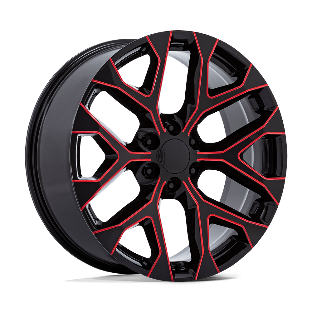 Felga aluminiowa PR177 Gloss Black Red Milled PERFORMANCE REPLICAS