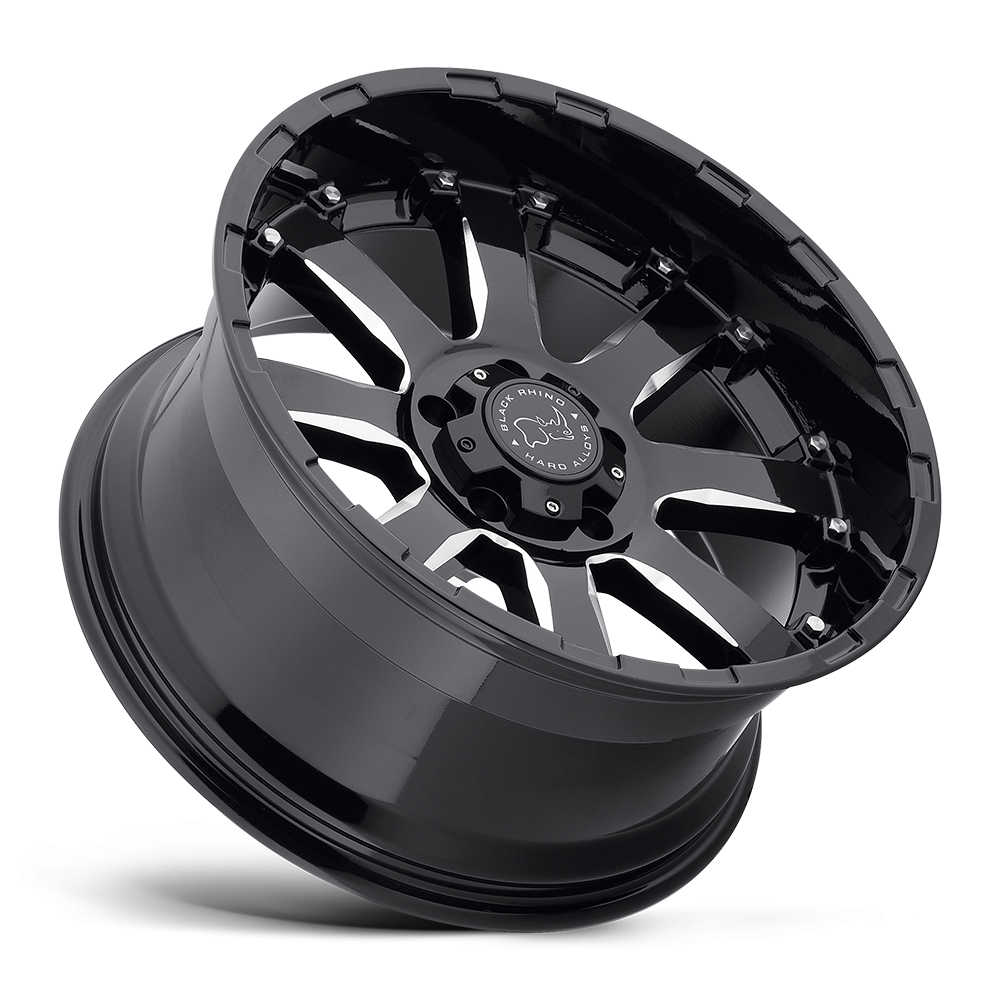 Felga aluminiowa SIERRA Gloss Black W/ Milled Spokes BLACK RHINO - obrazek 3