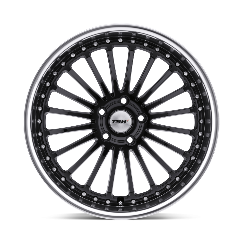 Felga aluminiowa SILVERSTONE Gloss Black W/ Mirror Cut Lip TSW - obrazek 2