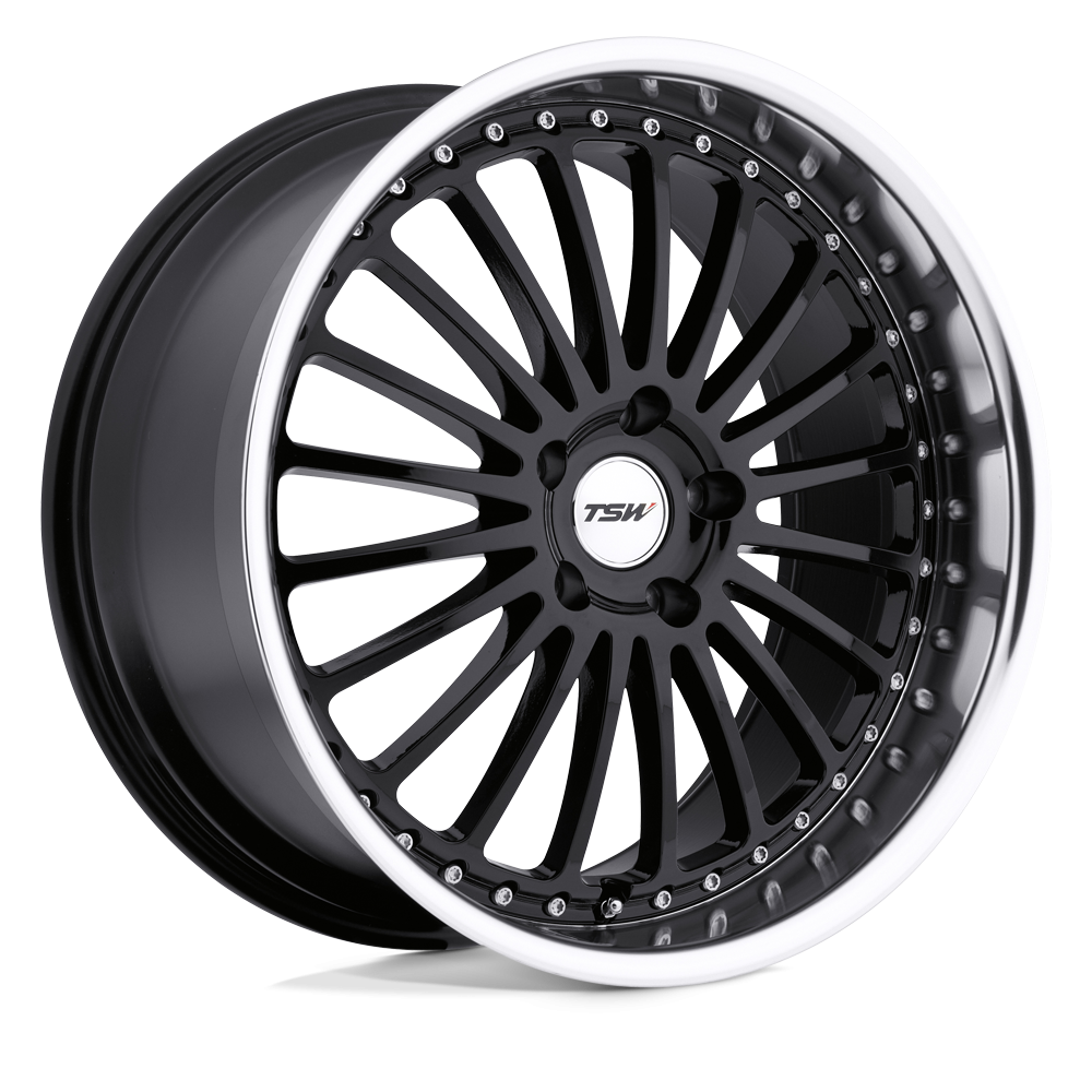 Felga aluminiowa SILVERSTONE Gloss Black W/ Mirror Cut Lip TSW