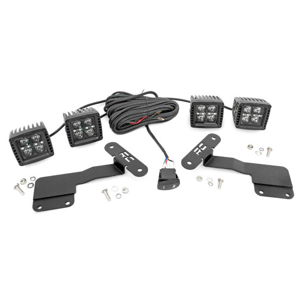 Lampy LED 2" Cool White DRL z mocowaniem Rough Country Black Series