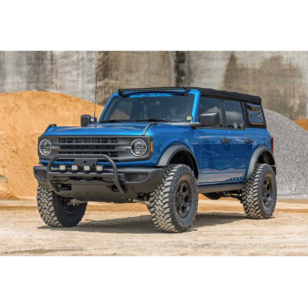 Lampy LED 2" kwadratowe amber DRL Rough Country Black Series - Image 8