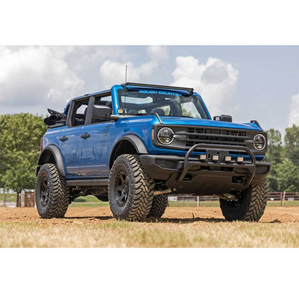 Lampy LED 2" kwadratowe amber DRL Rough Country Black Series - Image 9