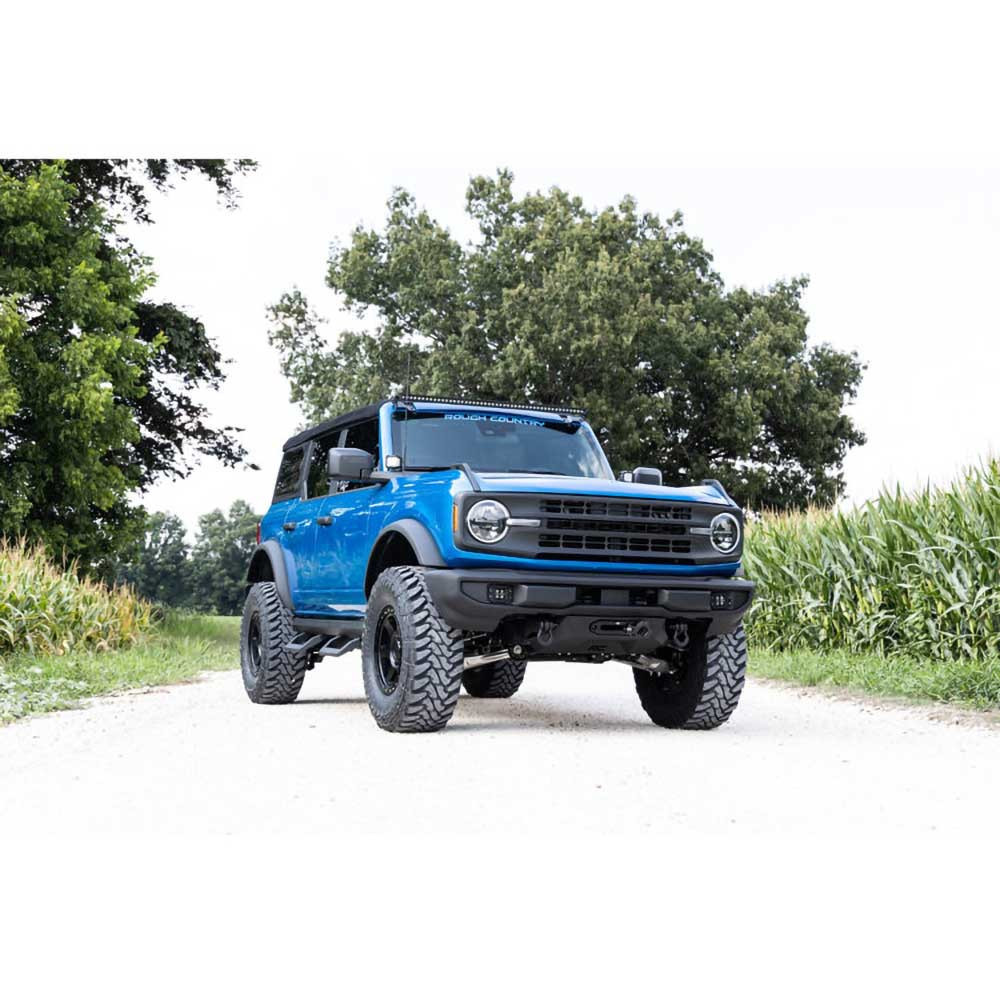 Lampy LED 2" kwadratowe amber DRL Rough Country Black Series - Image 11