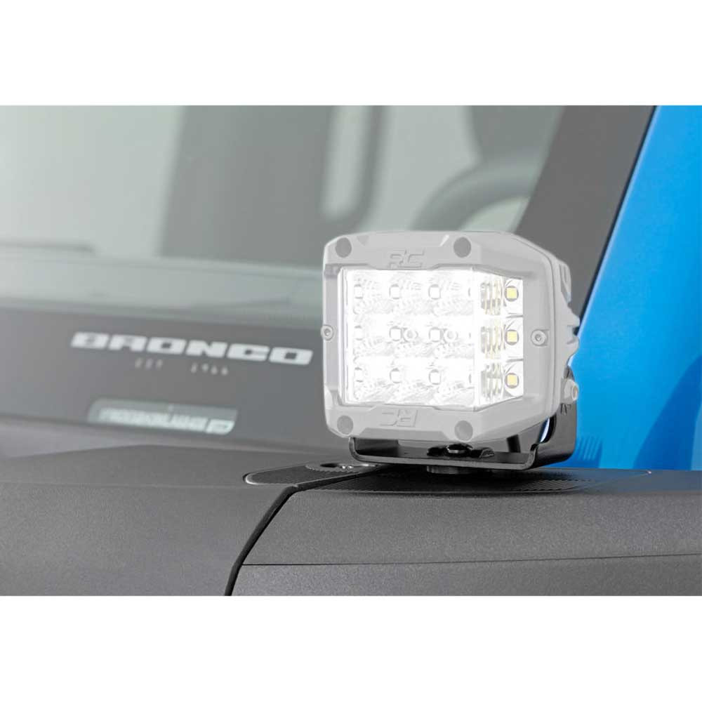 Lampy LED 2" kwadratowe amber DRL Rough Country Black Series - Image 4