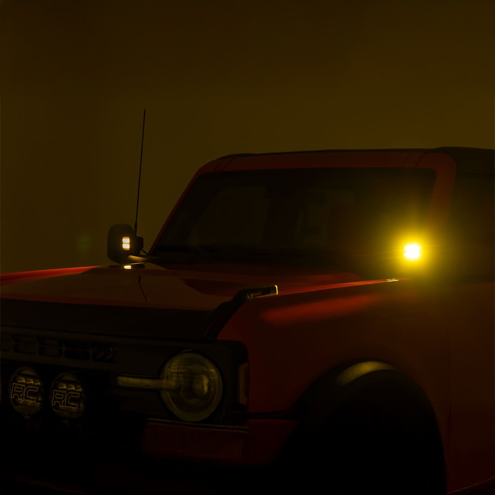 Lampy LED 2" kwadratowe amber spot Rough Country - Image 8