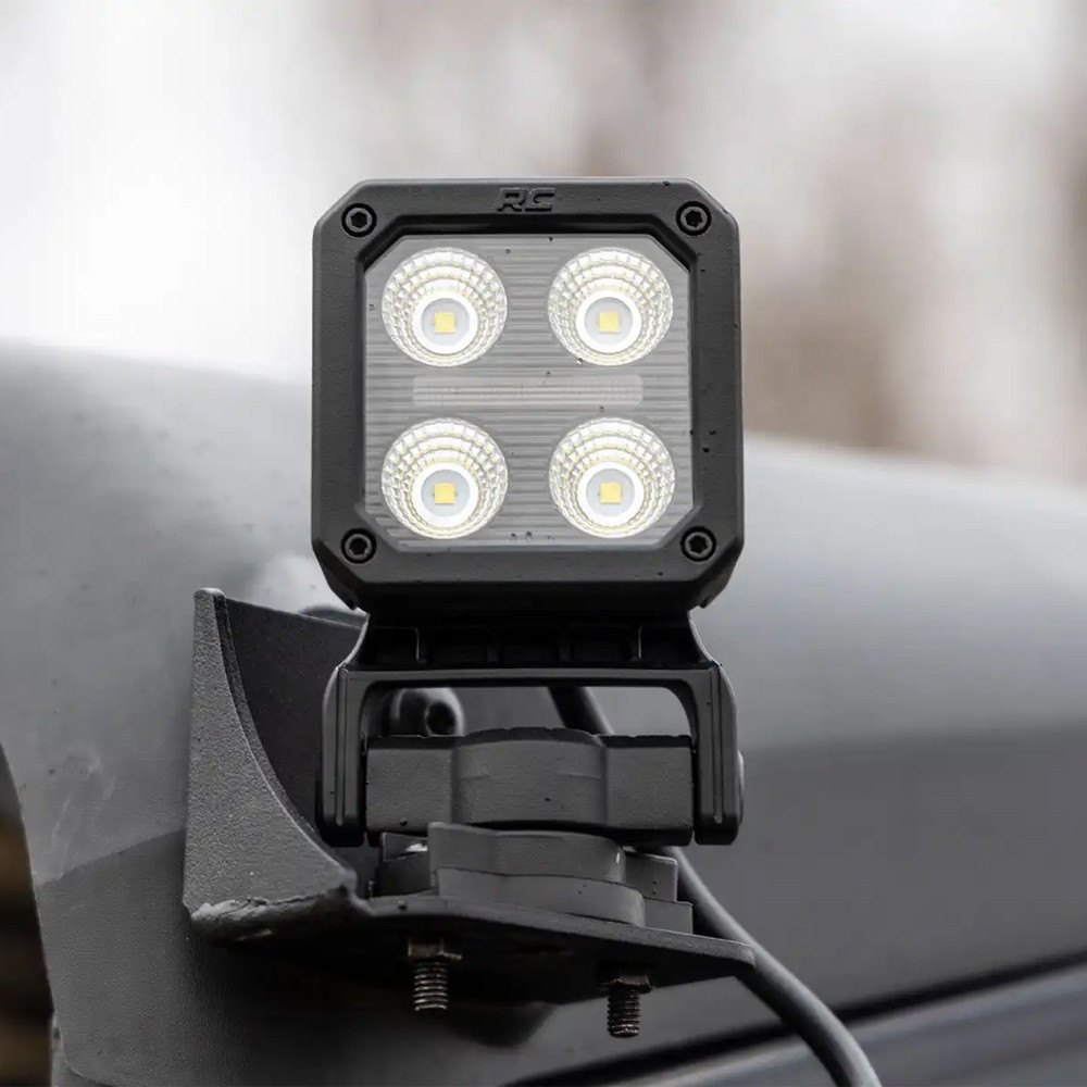 Lampy LED 2" kwadratowe Rough Country Black Series - Image 2