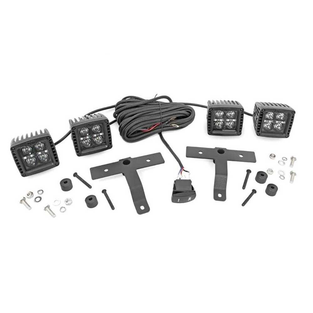 Lampy LED 2" kwadratowe white DRL Rough Country Black Series