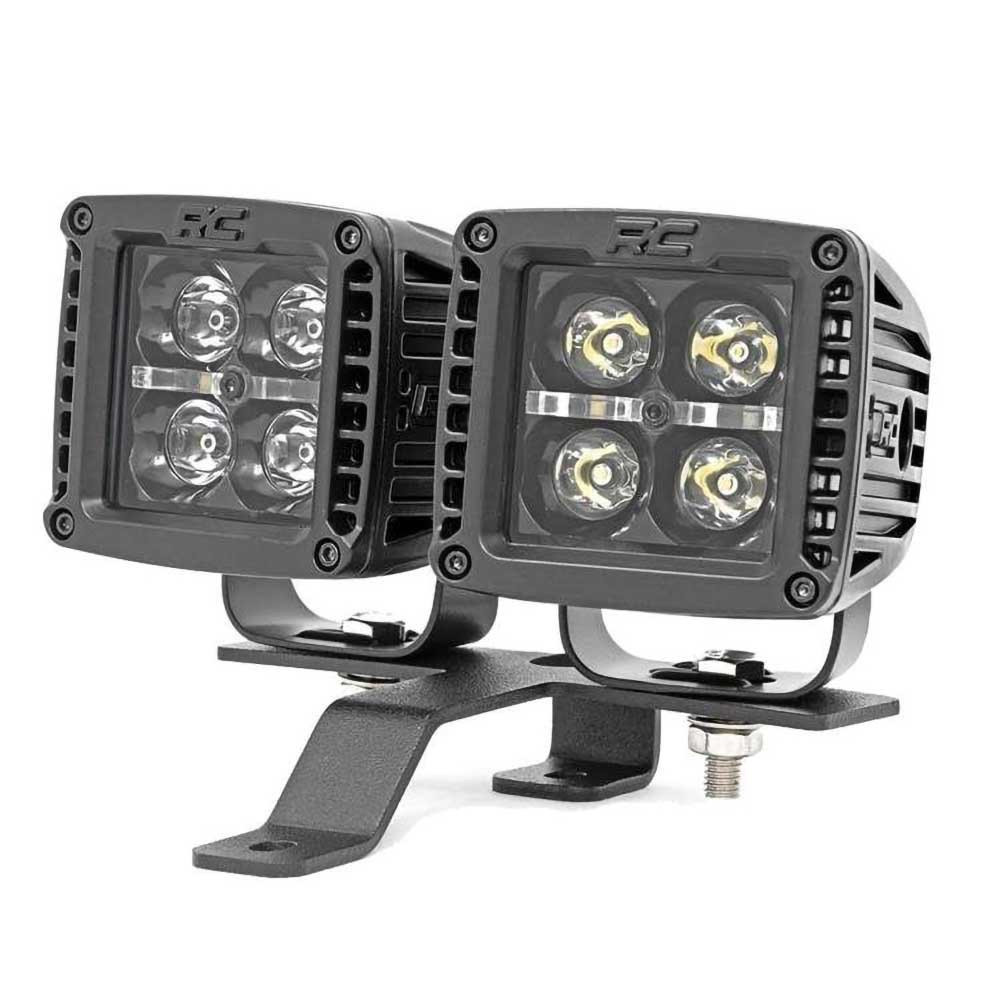 Lampy LED 2" kwadratowe white DRL Rough Country Black Series - Image 2