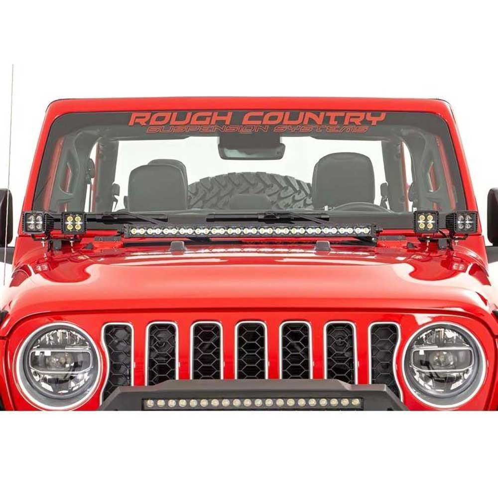 Lampy LED 2" kwadratowe white DRL Rough Country Black Series - Image 5
