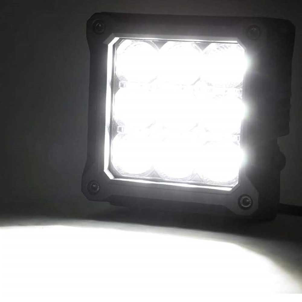 Lampy LED 4" kwadratowe white DRL Rough Country Chrome Series - Image 3