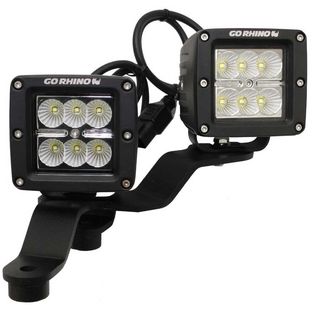 Mocowania lamp LED 3x3" pod szybą Dual Cube Go Rhino - obrazek 3
