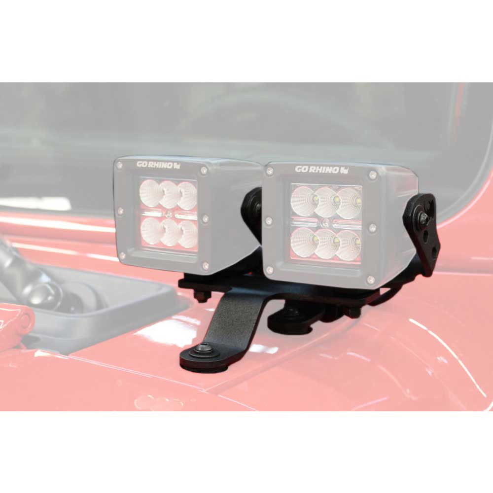 Mocowania lamp LED 3x3" pod szybą Dual Cube Go Rhino