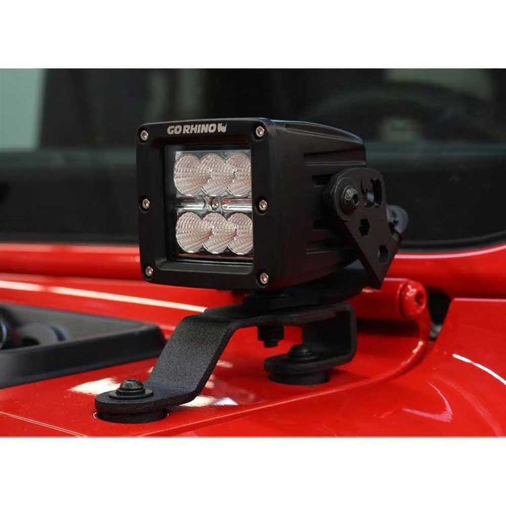 Mocowania lamp LED 3x3" pod szybą Single Cube Go Rhino - obrazek 2