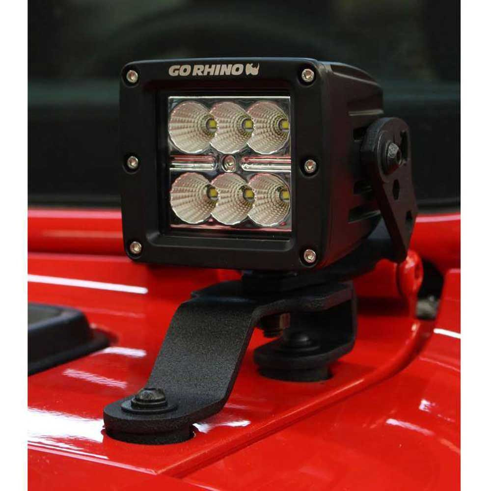 Mocowania lamp LED 3x3" pod szybą Single Cube Go Rhino - obrazek 3