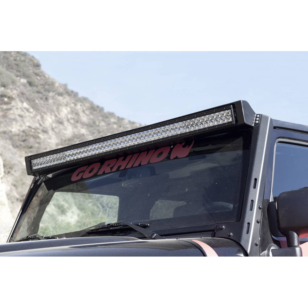 Mocowanie listwy LED 50" nad przednią szybą Go Rhino - obrazek 2
