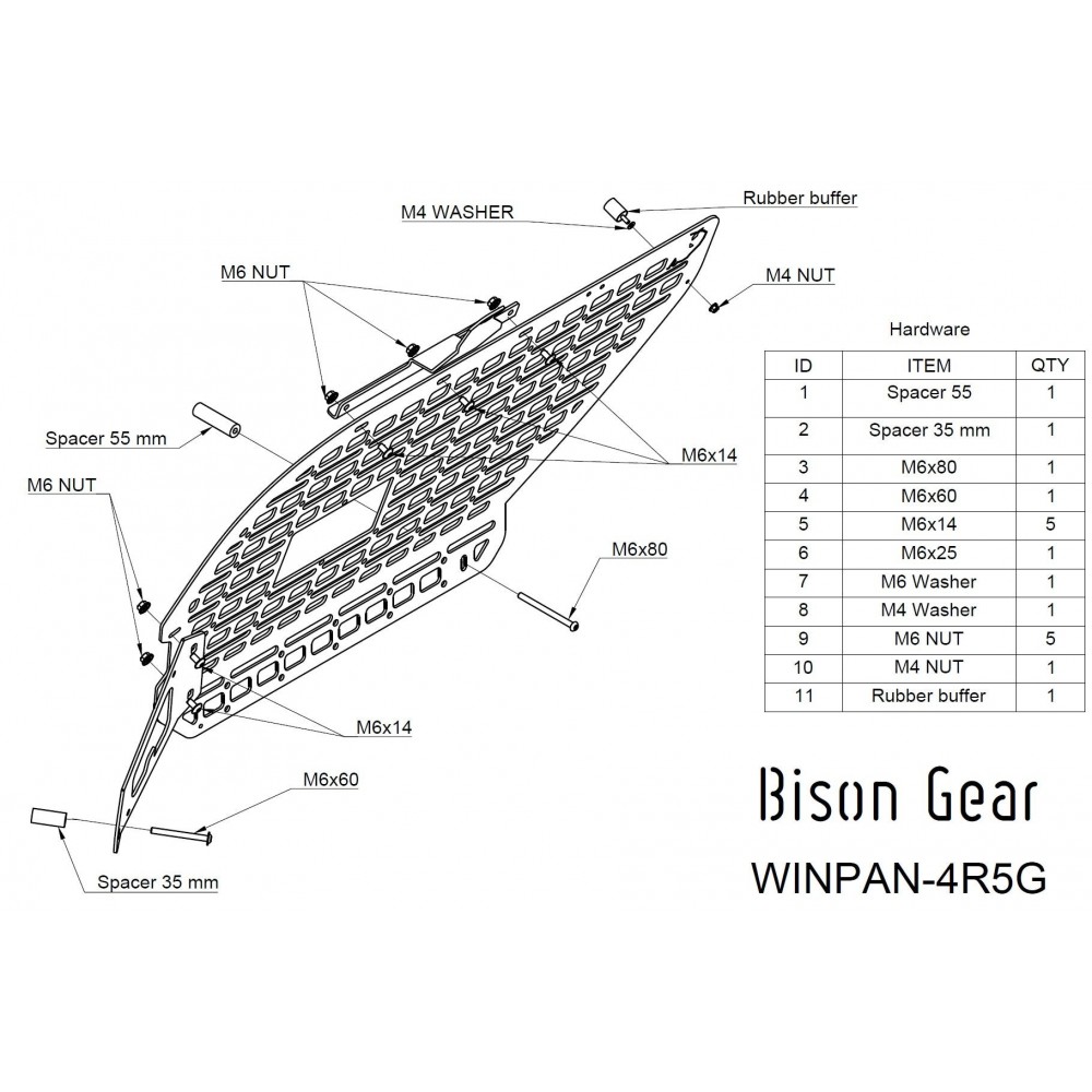 Panel wewnętrzny MOLLE prawy Bison Gear - Image 5
