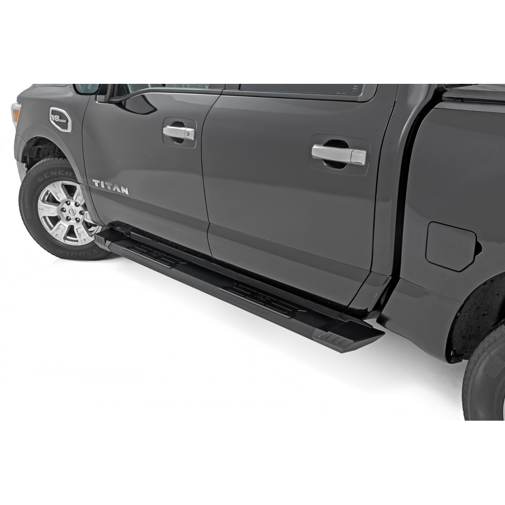 Progi, stopnie boczne aluminiowe Rough Country HD2 Crew Cab - Image 2