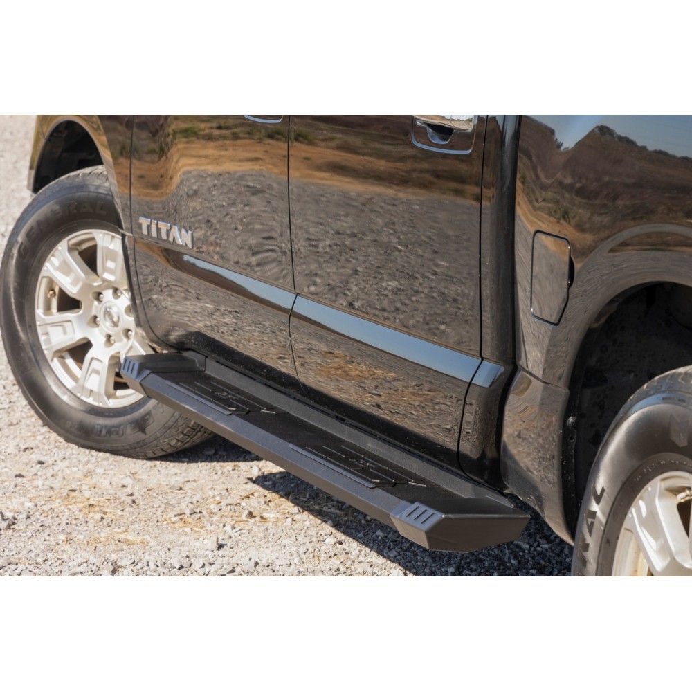 Progi, stopnie boczne aluminiowe Rough Country HD2 Crew Cab - Image 6