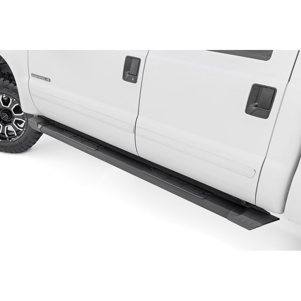 Progi, stopnie boczne aluminiowe Rough Country HD2 Crew Cab - Image 2