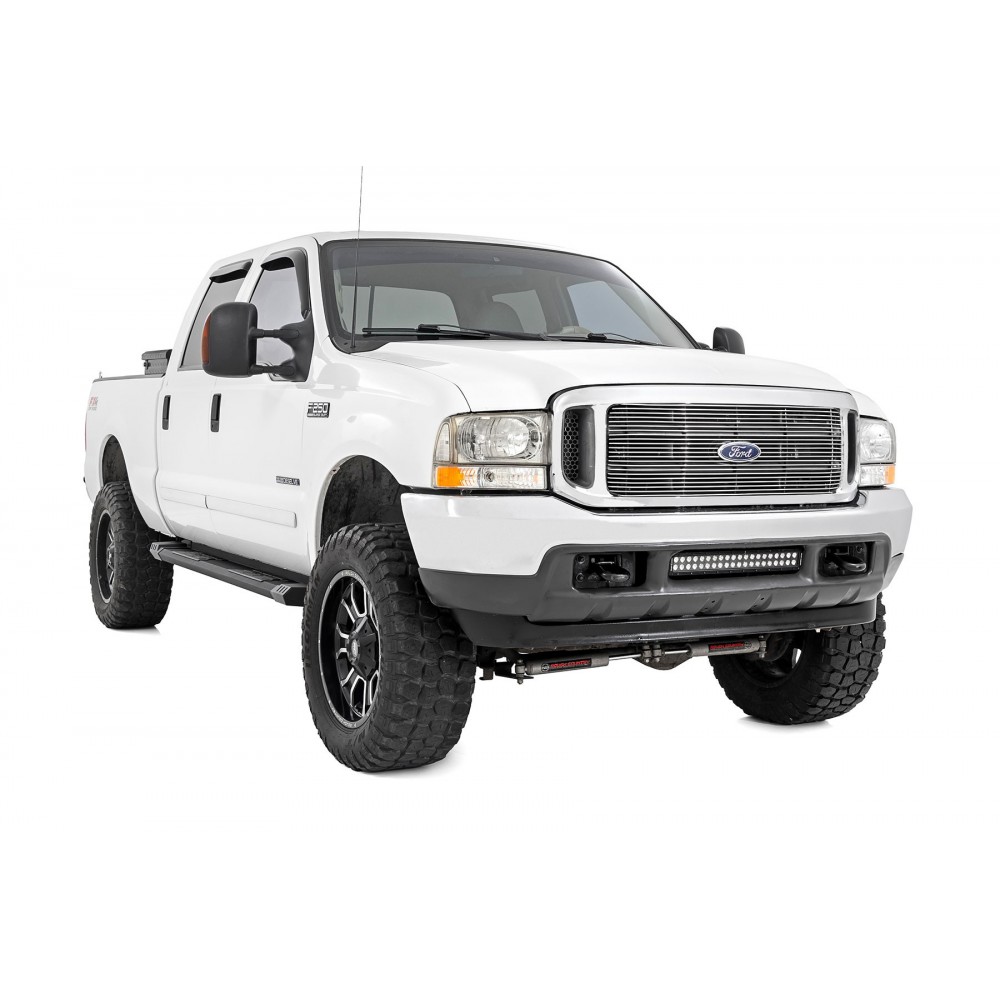 Progi, stopnie boczne aluminiowe Rough Country HD2 Crew Cab - Image 4