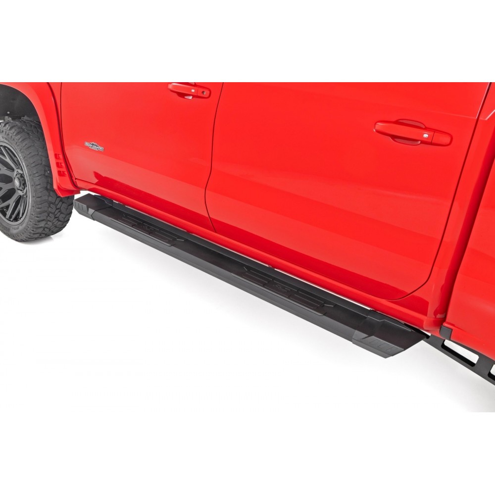 Progi, stopnie boczne aluminiowe Rough Country HD2 Crew Cab - Image 2