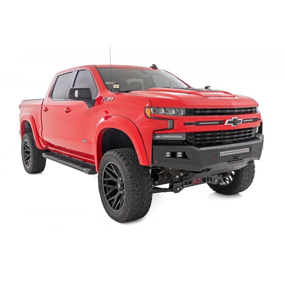 Progi, stopnie boczne aluminiowe Rough Country HD2 Crew Cab - Image 4