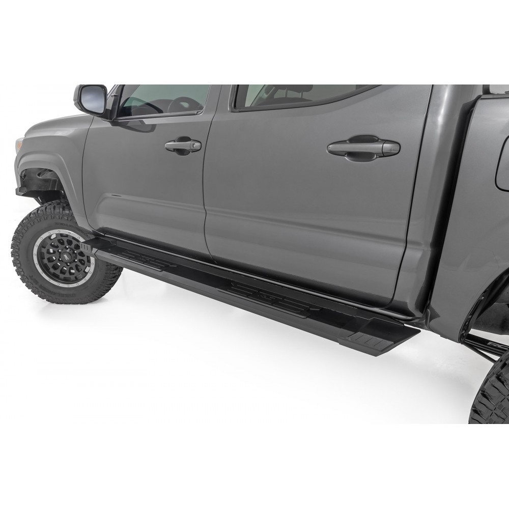 Progi, stopnie boczne aluminiowe Rough Country HD2 Double Cab - Image 2