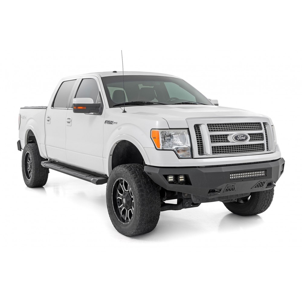 Progi, stopnie boczne aluminiowe Rough Country HD2 SuperCrew Cab - Image 2