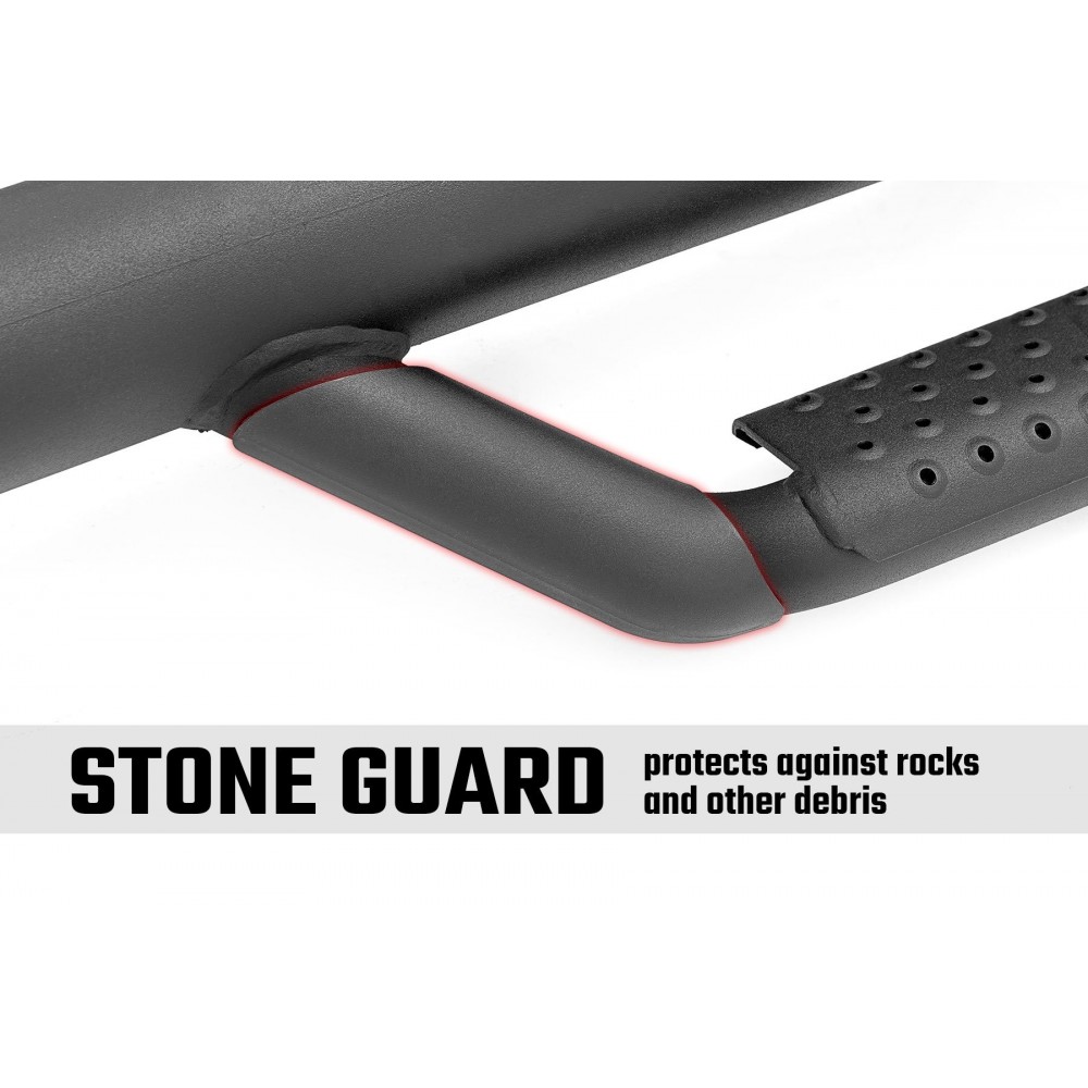 Progi, stopnie boczne czarne Rough Country Nerf Steps - Image 4