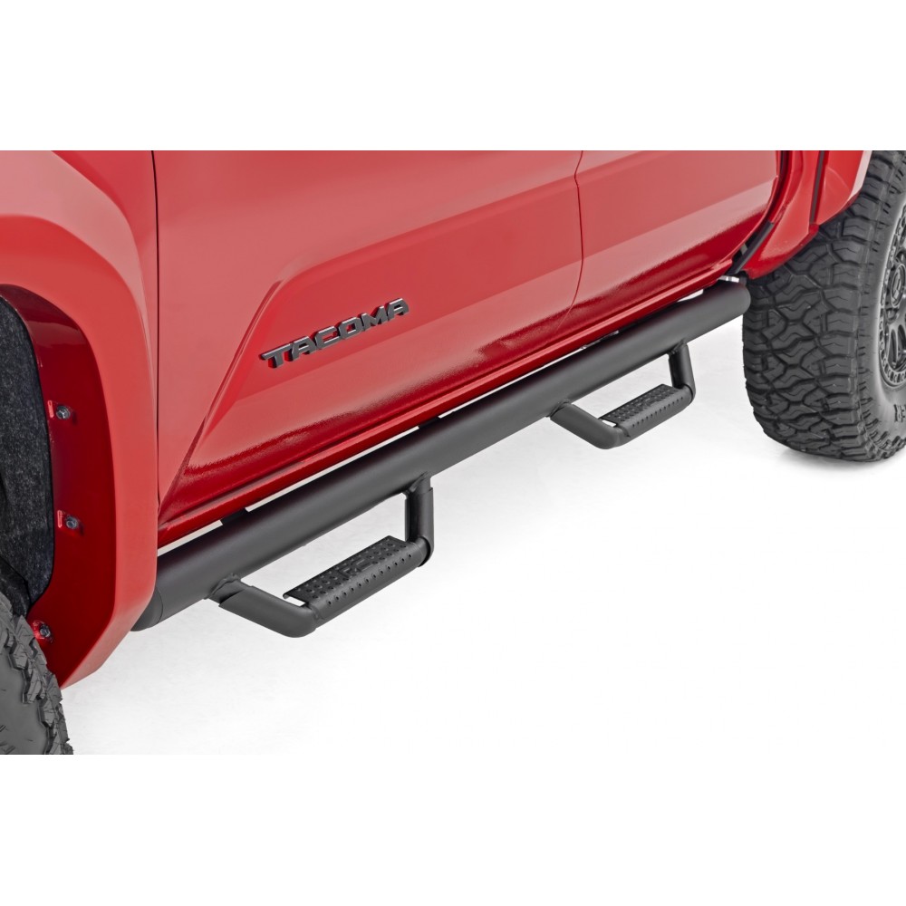 Progi, stopnie boczne czarne Rough Country Nerf Steps Double Cab - Image 3