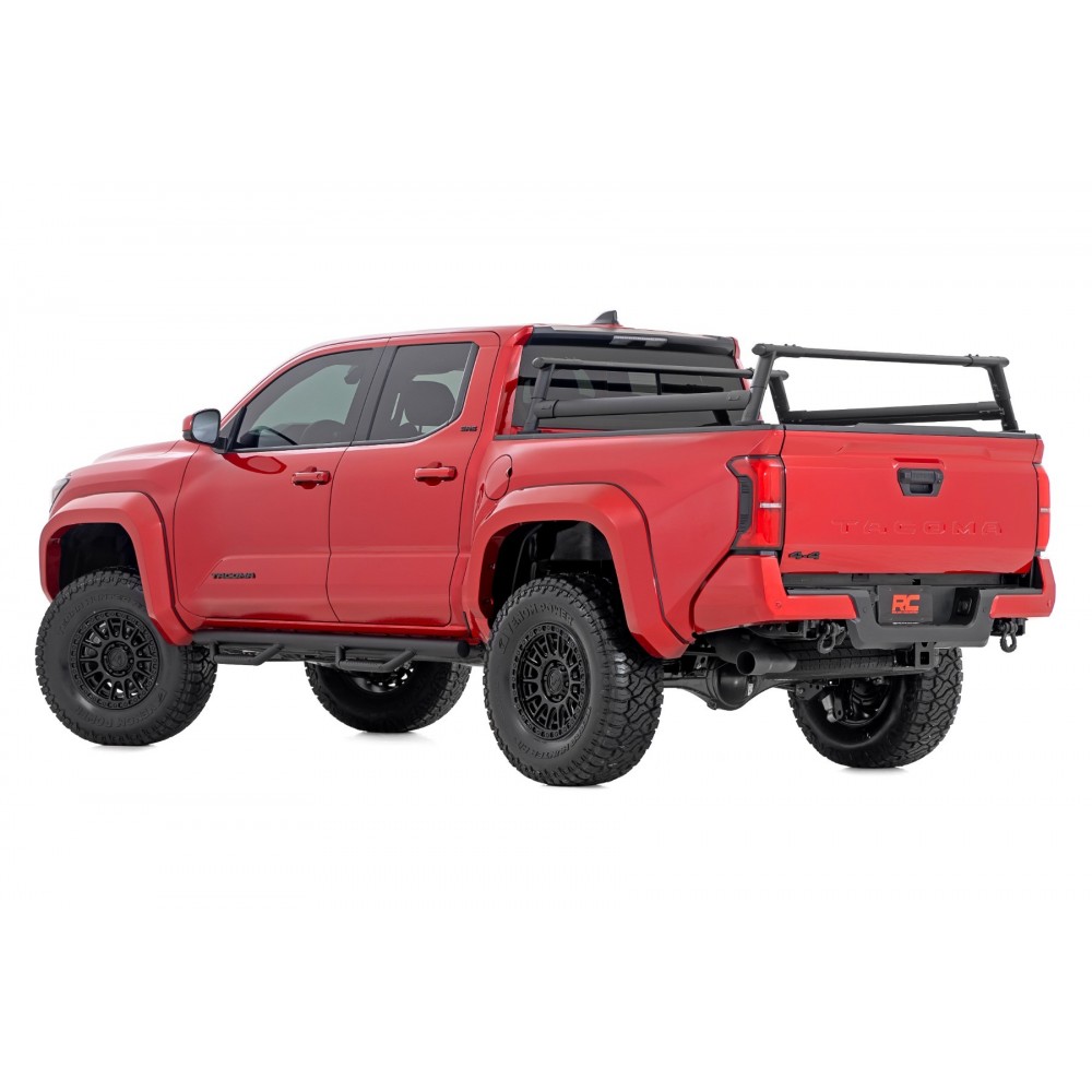 Progi, stopnie boczne czarne Rough Country Nerf Steps Double Cab - Image 4