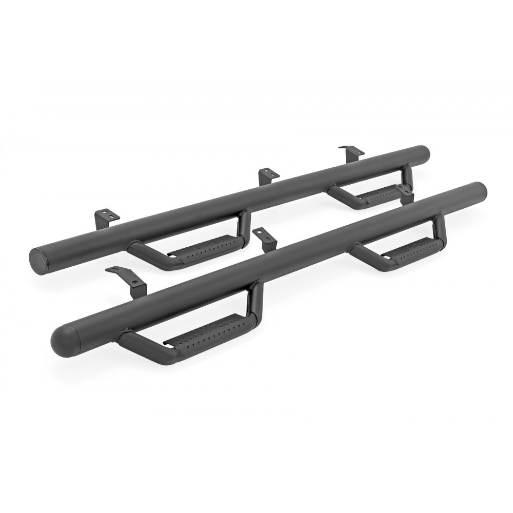 Progi, stopnie boczne czarne Rough Country Nerf Steps Double Cab - Image 5