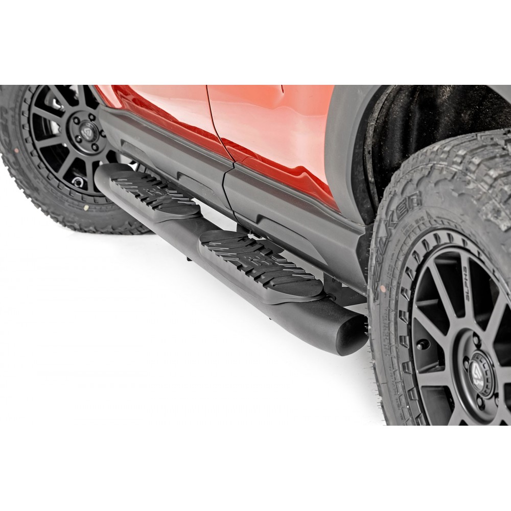 Progi, stopnie boczne czarne Rough Country Oval Nerf Steps - Image 4