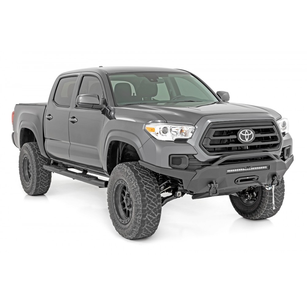 Progi, stopnie boczne czarne Rough Country Oval Nerf Steps Double Cab - Image 2
