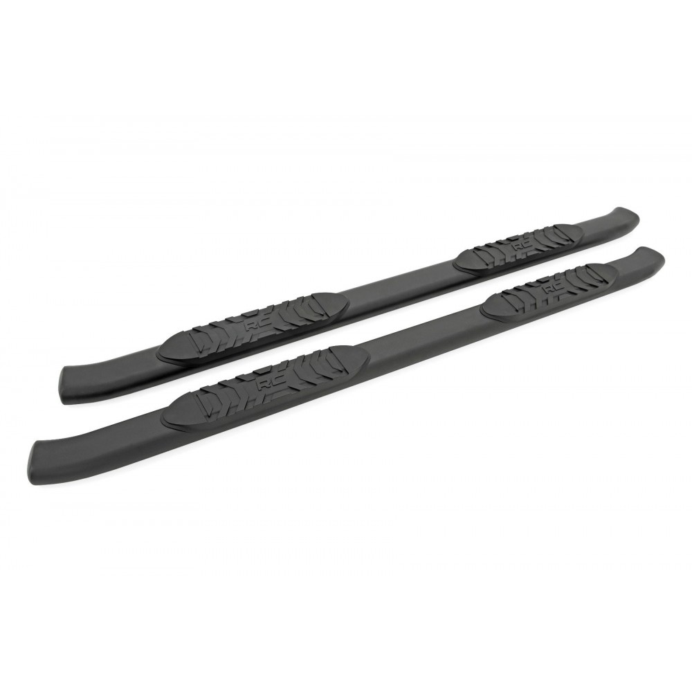 Progi, stopnie boczne czarne Rough Country Oval Nerf Steps Double Cab - Image 3