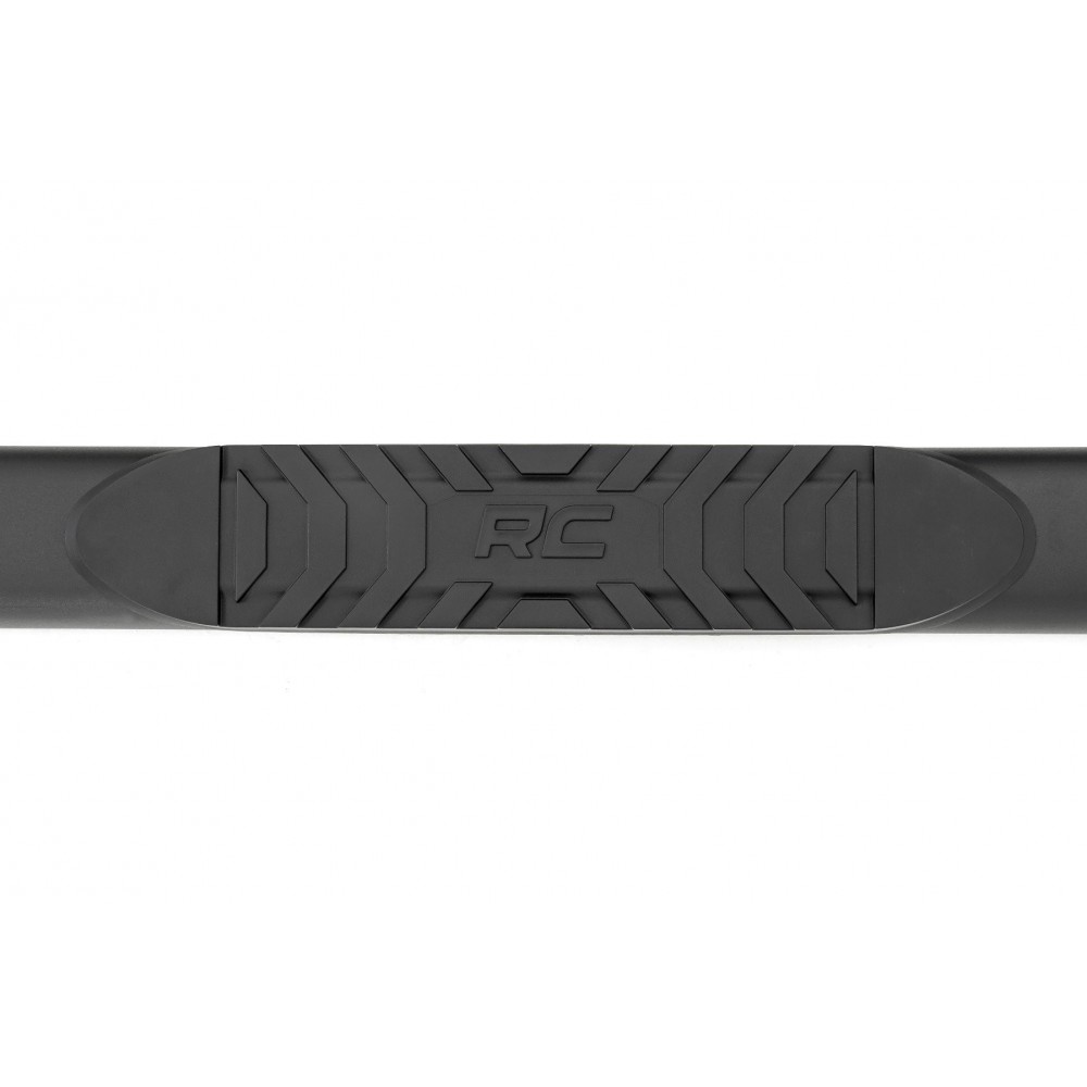 Progi, stopnie boczne czarne Rough Country Oval Nerf Steps Double Cab - Image 4