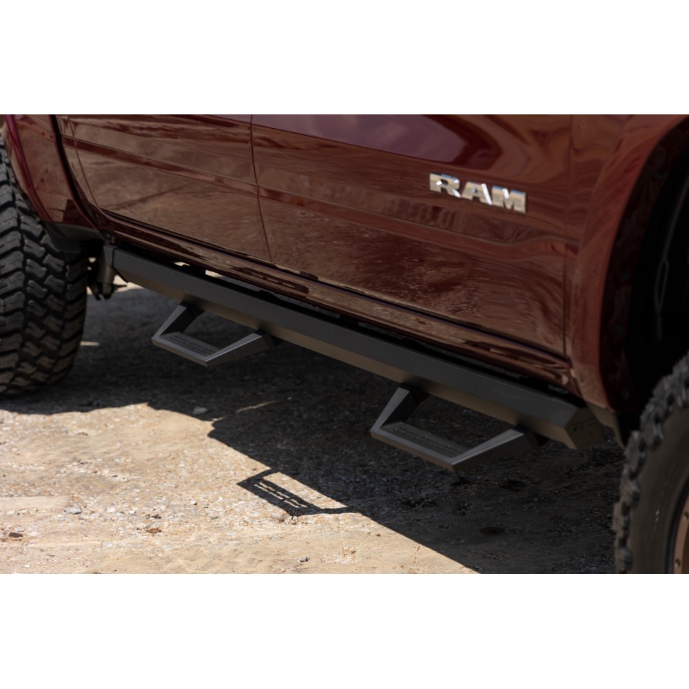 Progi, stopnie boczne regulowane aluminiowe Rough Country SRL2 Crew Cab - Image 6