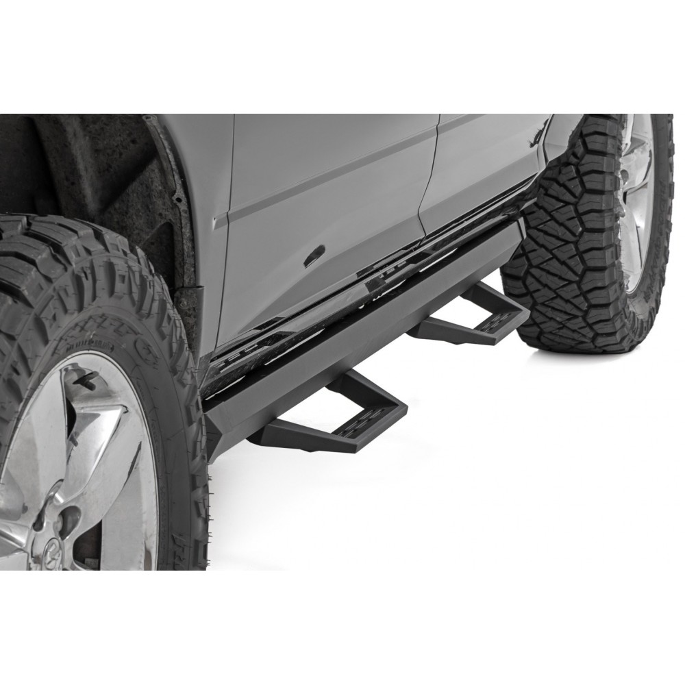 Progi, stopnie boczne regulowane aluminiowe Rough Country SRL2 Crew Cab - Image 3