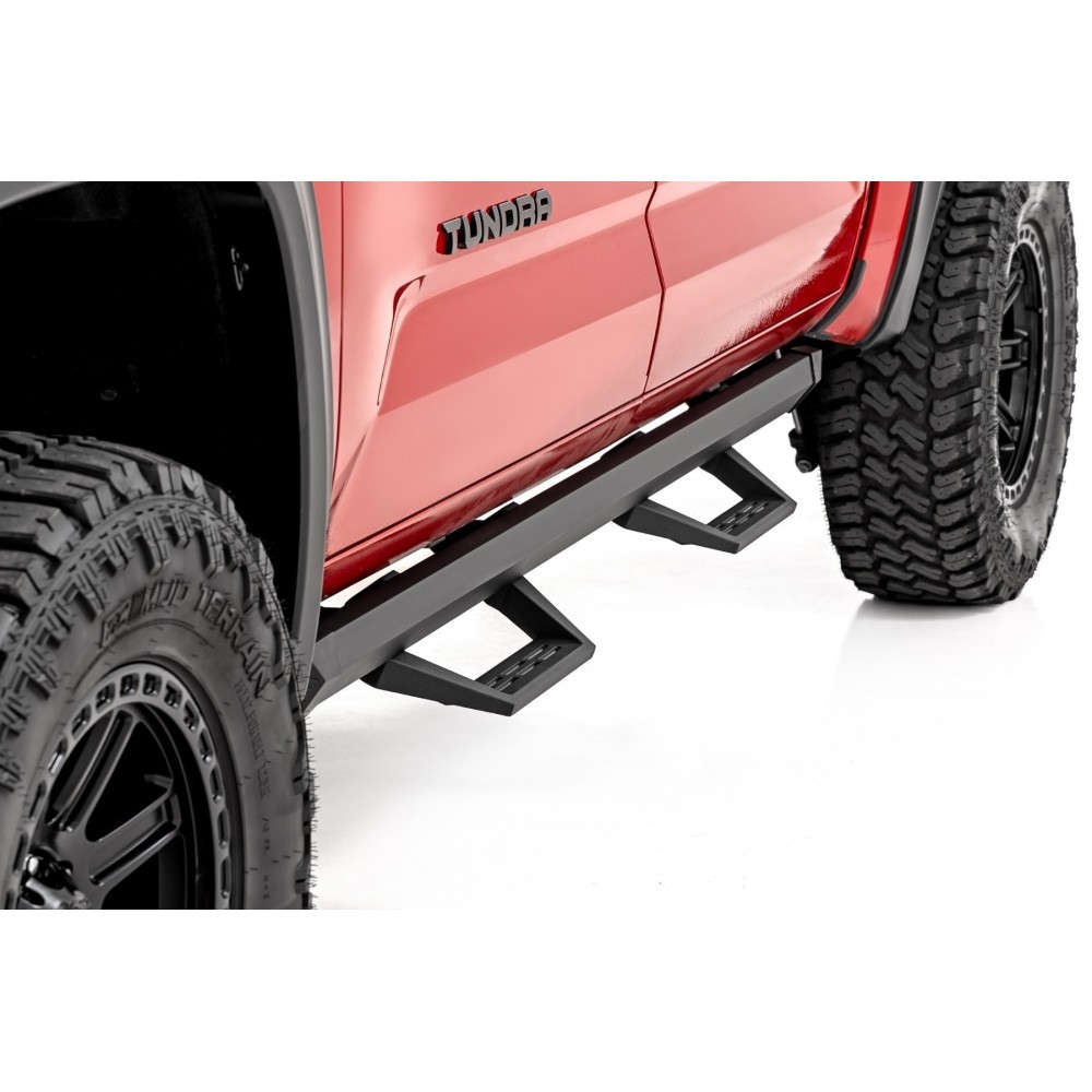 Progi, stopnie boczne regulowane aluminiowe Rough Country SRL2 Crew Cab - Image 4