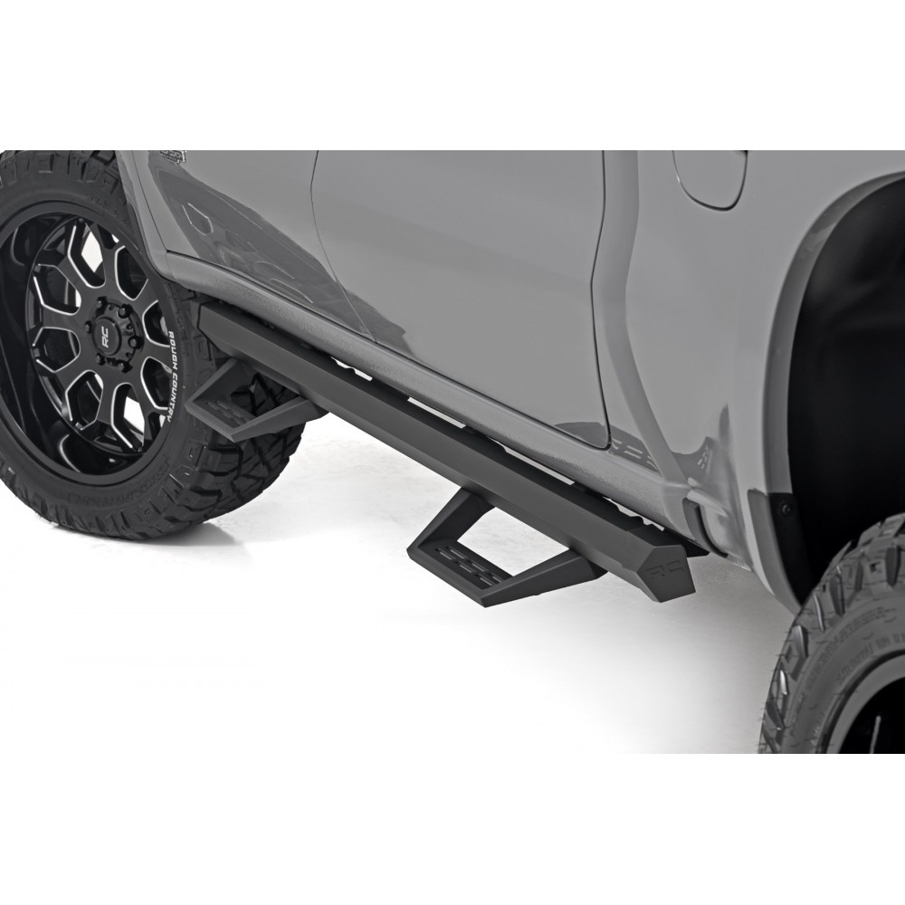 Progi, stopnie boczne regulowane aluminiowe Rough Country SRL2 Crew Cab