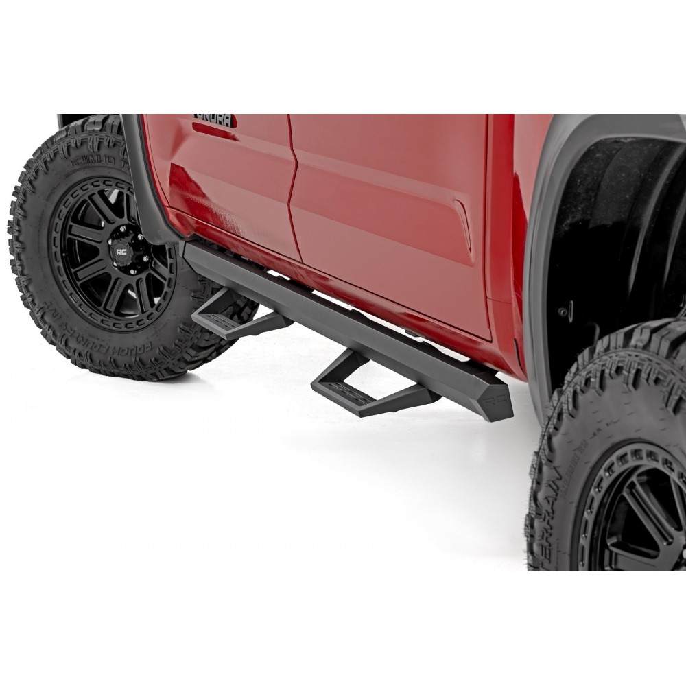 Progi, stopnie boczne regulowane aluminiowe Rough Country SRL2 Crew Cab