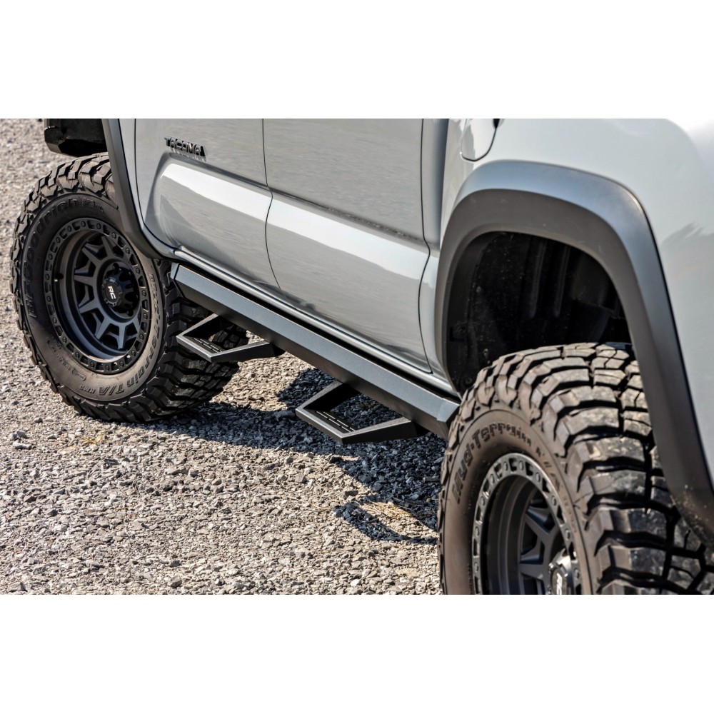Progi, stopnie boczne regulowane aluminiowe Rough Country SRL2 Double Cab - Image 6
