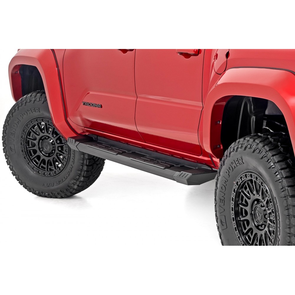 Progi, stopnie boczne regulowane aluminiowe Rough Country SRX2 Double Cab - Image 2