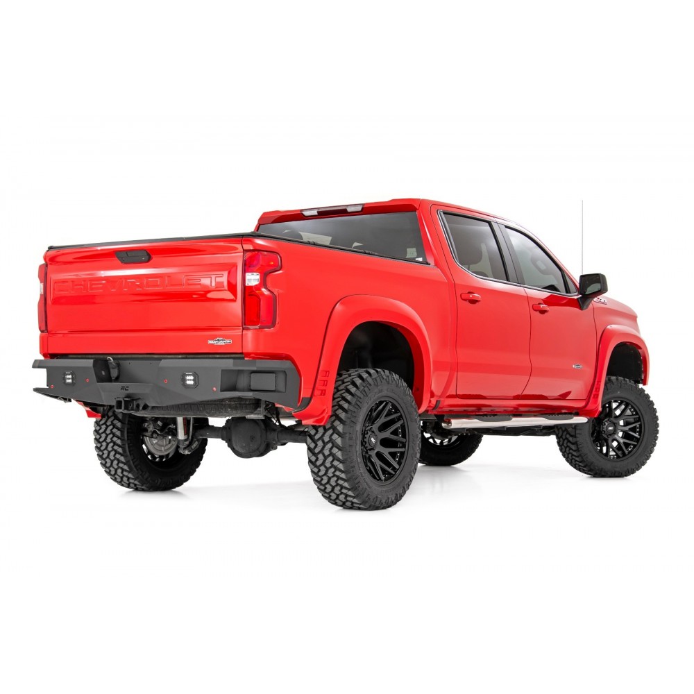 Progi, stopnie boczne srebrne Rough Country Oval Nerf Steps Crew Cab - obrazek 2