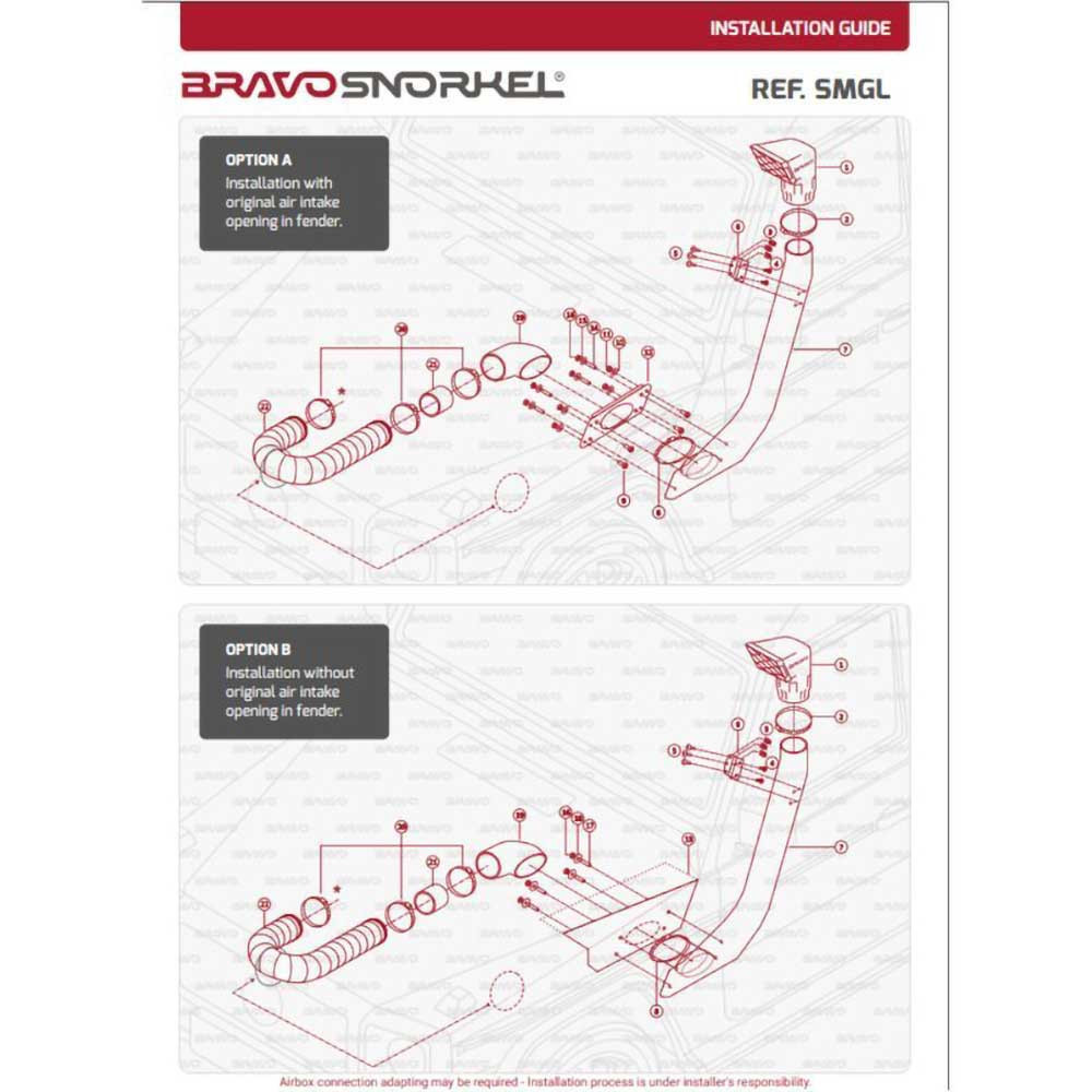 Snorkel, wlot powietrza Bravo - obrazek 3