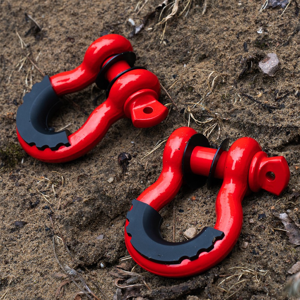 Szekla para czerwona OFD D-ring 3/4" - obrazek 2