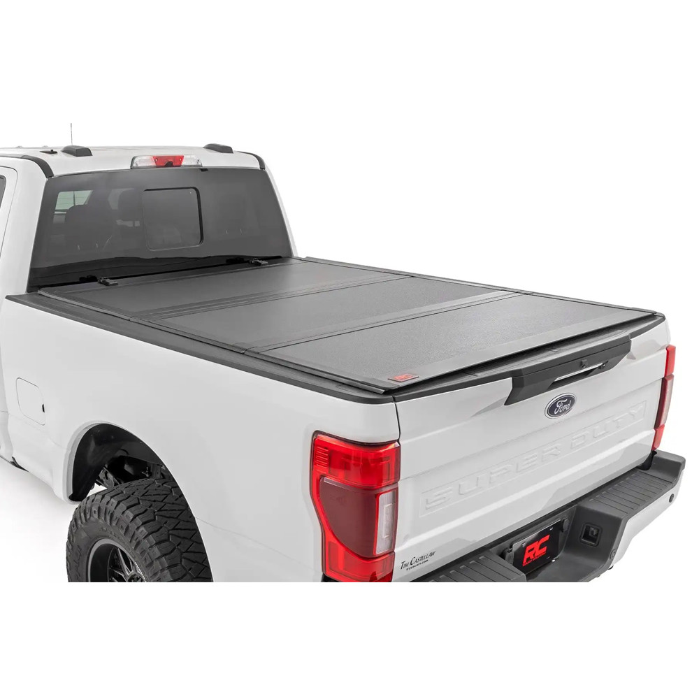 Twarda pokrywa paki tri-fold niski profil Rough Country 6'10" - Image 2