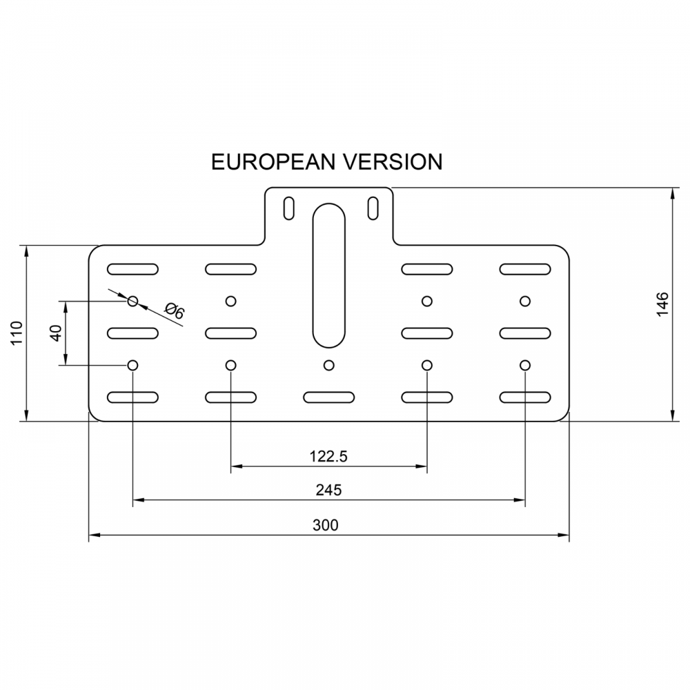 Uchwyt na tablicę rejestracyjną led (eu) Bison Gear - obrazek 4